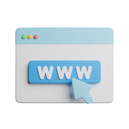 Internet Web  3D Icon