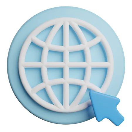 Internet Web Click  3D Icon