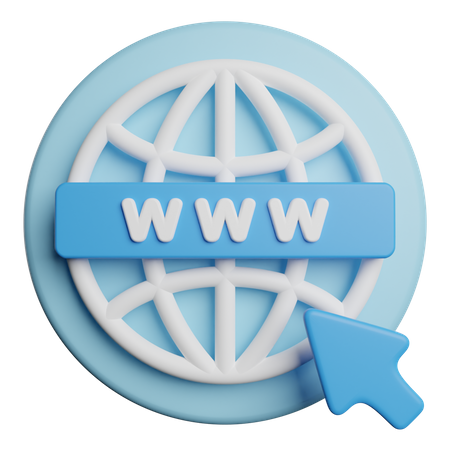 Internet Web Click  3D Icon