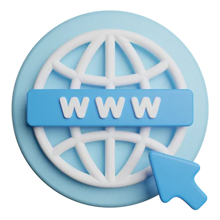 Internet Web Click  3D Icon