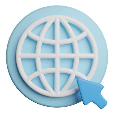 Internet Web Click 3D Icon