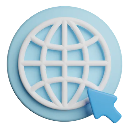 Internet Web Click 3D Icon
