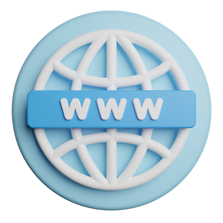 Internet Web Domain  3D Icon