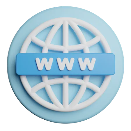 Internet Web Domain  3D Icon