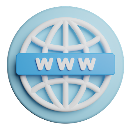Internet Web Domain 3D Icon