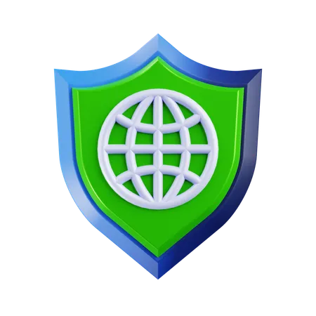 Internet Web Security  3D Icon