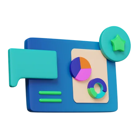 Interpretação de dados  3D Icon