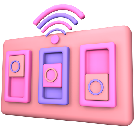 Interruptor de luz inteligente limpio  3D Icon