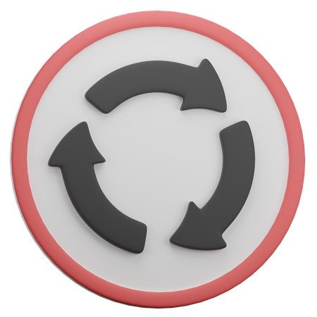 Interseção circular  3D Icon