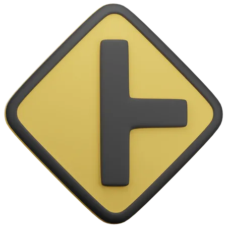 Cruzamento de estrada lateral  3D Icon