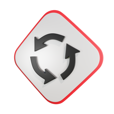 Intersección circular  3D Icon