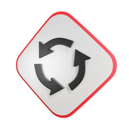 Intersección circular  3D Icon