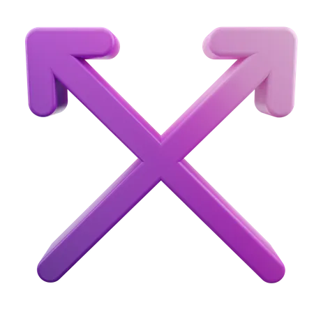 Intersect Arrow  3D Icon