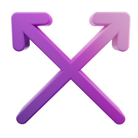 Intersect Arrow  3D Icon