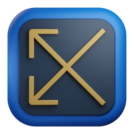Intersect Arrow 3D Icon