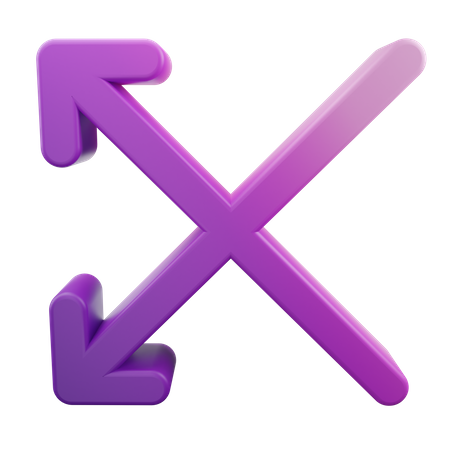 Intersect Left Arrow  3D Icon