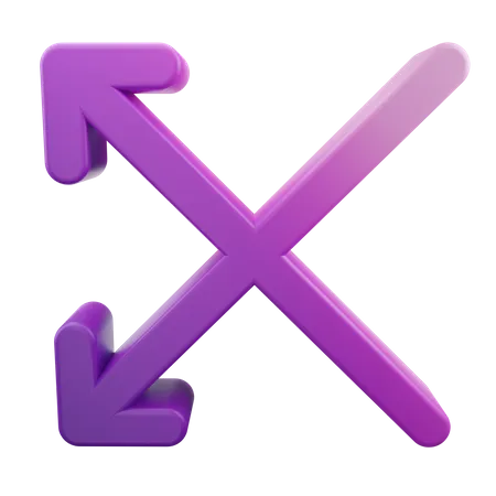 Intersect Left Arrow  3D Icon