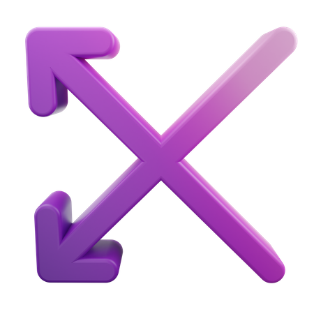 Intersect Left Arrow  3D Icon