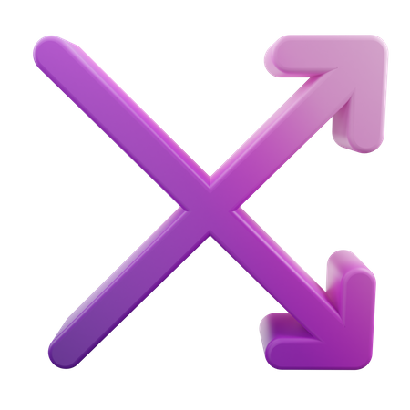 Intersect Right Arrow  3D Icon