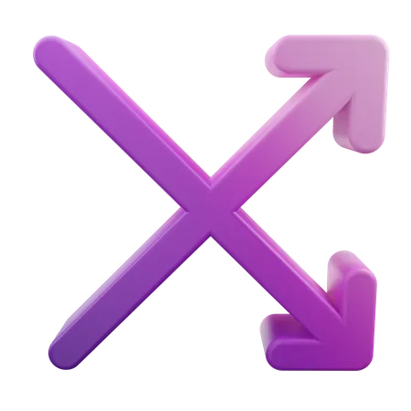 Intersect Right Arrow  3D Icon