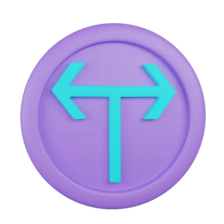 Intersection arrow  3D Icon