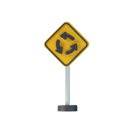 Intersection circulaire  3D Icon