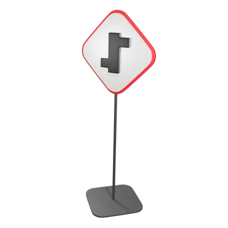 Intersection décalée  3D Icon