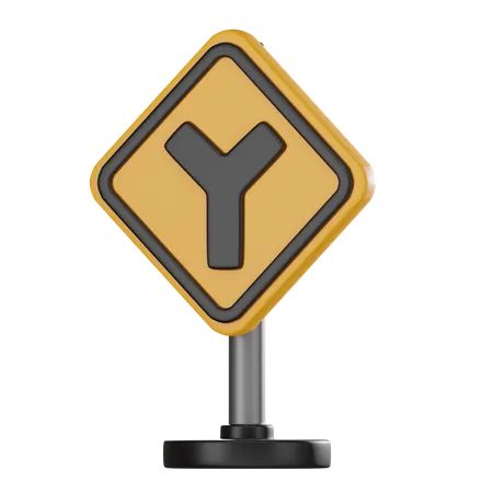 Intersection en Y  3D Icon