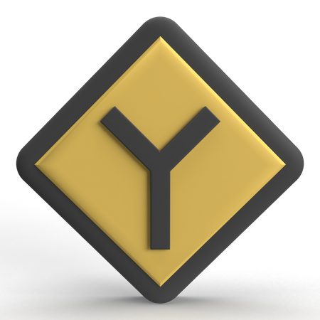 Intersection en Y  3D Icon