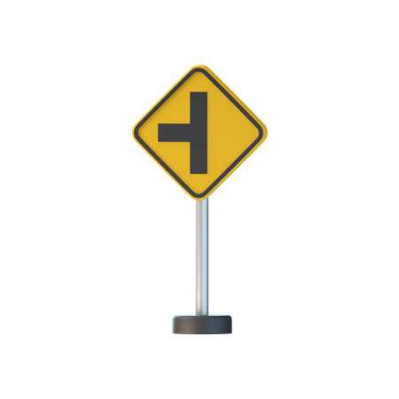 Intersection Sign  3D Icon