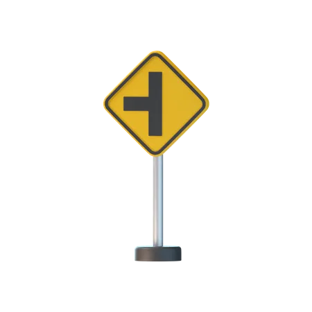 Intersection Sign  3D Icon