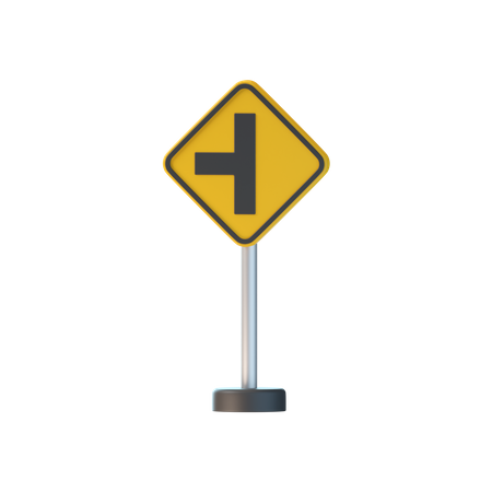 Intersection Sign  3D Icon