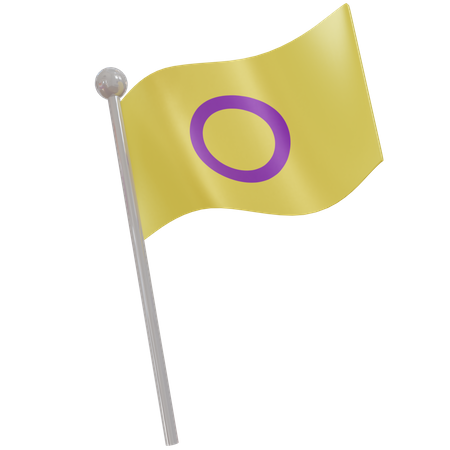 Intersex Flag 3D Illustration