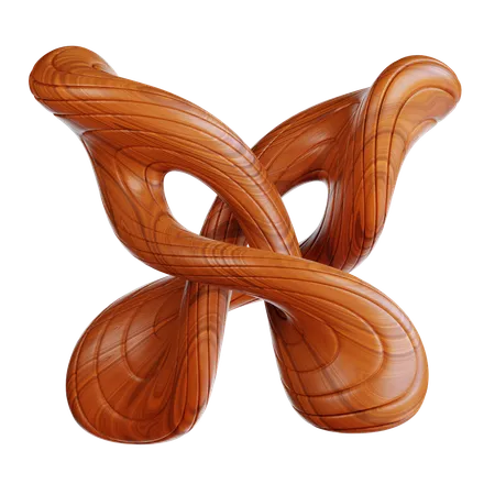 Intertwined Wooden  3D Icon