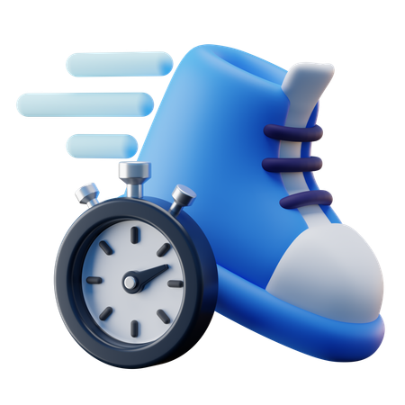 Interval Run  3D Icon