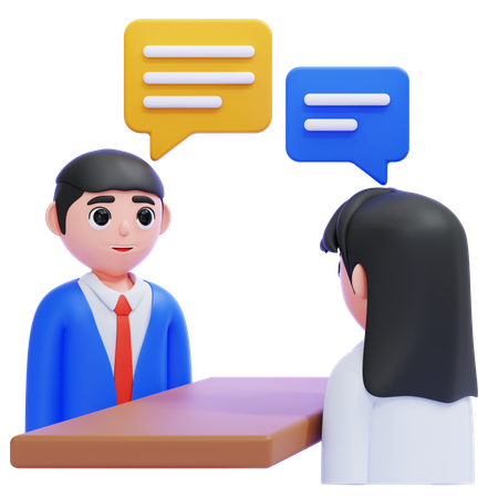 Interview  3D Icon