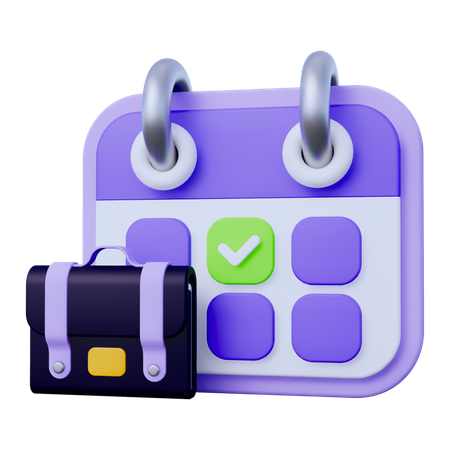 면접 날짜  3D Icon