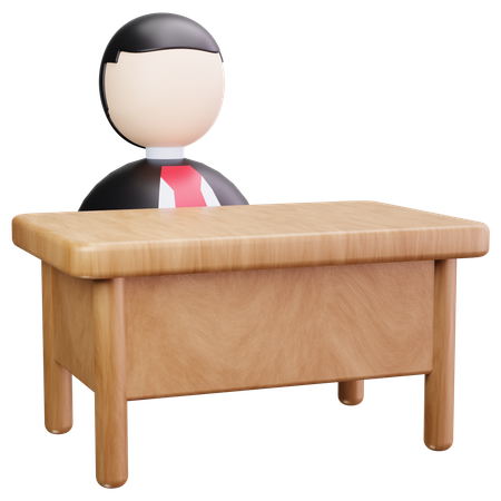 Interview Desk  3D Icon