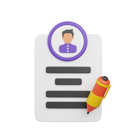 Interviewnotizen  3D Icon