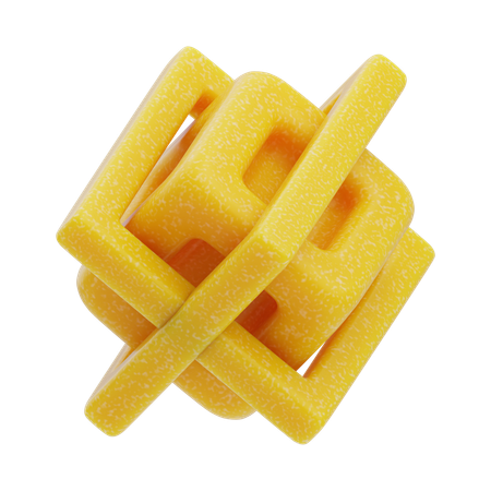 Interwoven Cube  3D Icon