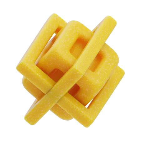 Interwoven Cube  3D Icon