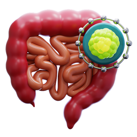 Intestine Cancer  3D Icon