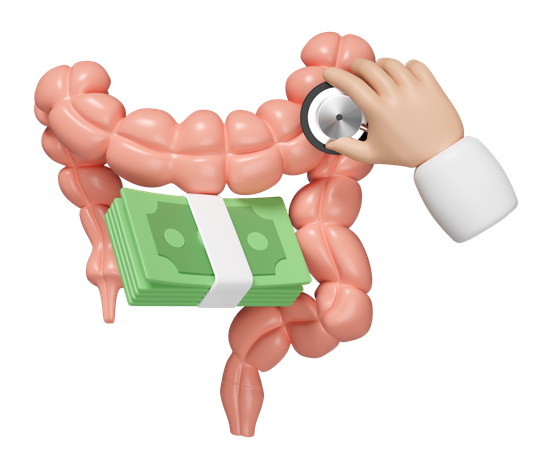 Intestine Checkup  3D Icon
