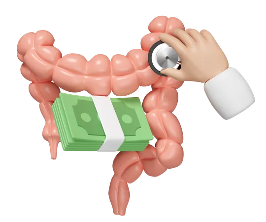 Intestine Checkup  3D Icon