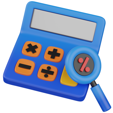 Intrest calculation  3D Icon
