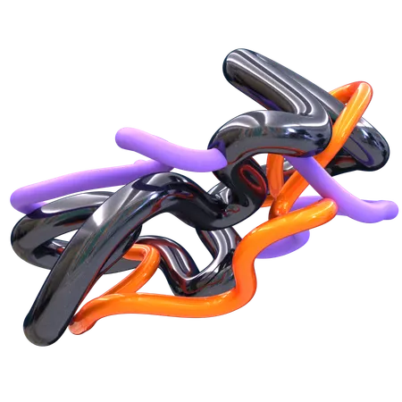 Intricate Abstract Entanglement  3D Icon