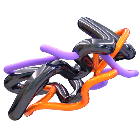 Intricate Abstract Entanglement  3D Icon