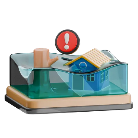 Inundación  3D Icon