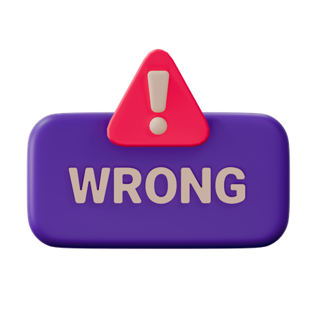Invalid Input  3D Icon