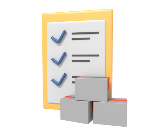 Inventory List  3D Icon